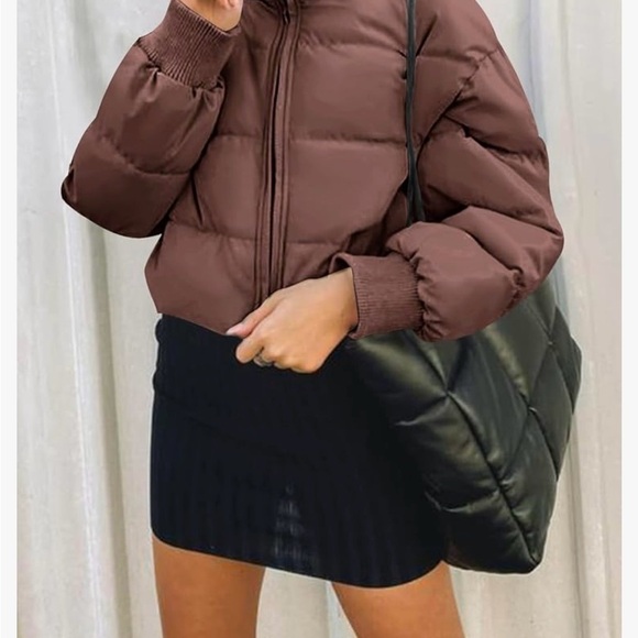 Brown Puffer Jacket - Picture 2 of 4